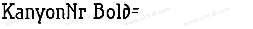 KanyonNr Bold字体转换